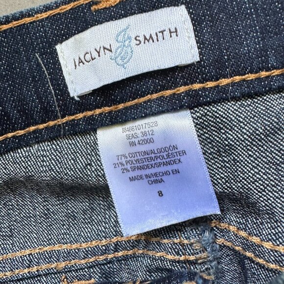 Jaclyn Smith Women's Dark Wash Straight Leg Jeans Size 8 - Picture 4 of 8